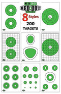 200 EZ2C Paper Shooting Targets 8 Red Dot Optics Styles 11”x17” USA MADE