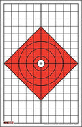 EZ2C Targets #14: Diamond Paper Shooting Target USA MADE Sight in 11”x17”