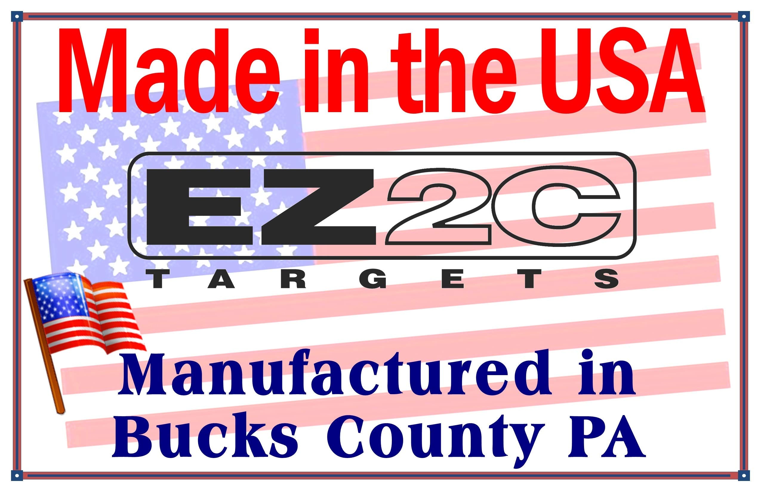 EZ2C Targets #9: 8" Bullseye Paper Shooting Target 11"x17" USA MADE Hi-Visibility