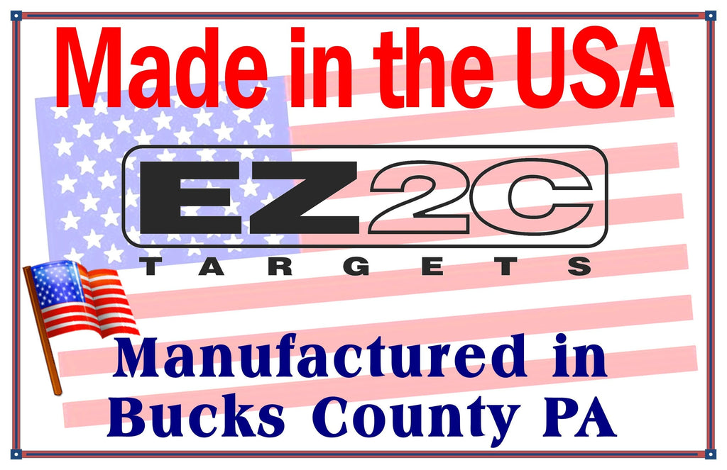 25 EZ2C Targets RD2: USA Made 10" Bullseye Pad of 25 Shooting Paper Targets 11"x17"
