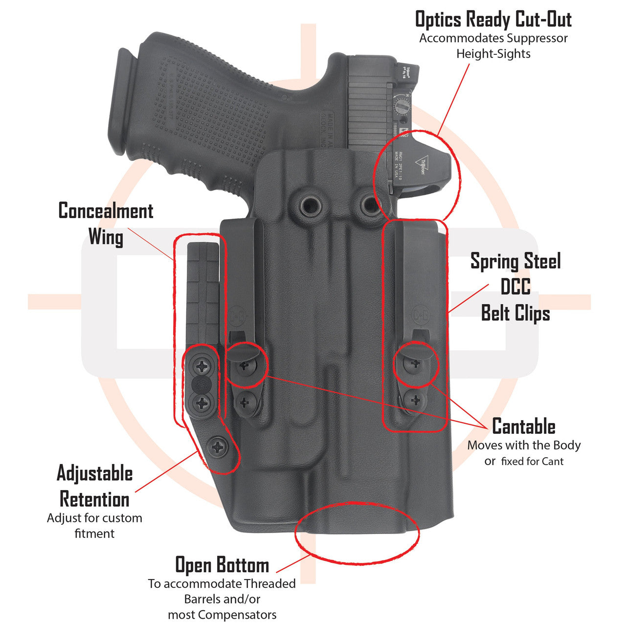 Beretta 92FS/96/M9A3/M9A4 TLR-8/A/G | IWB TACTICAL/ALPHA Kydex Holster | QUICKSHIP | C&G Holsters