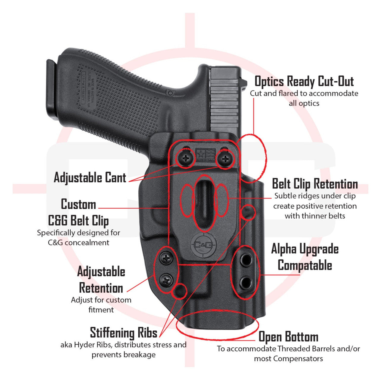 Springfield Echelon 4.5F | IWB COVERT/ALPHA Kydex Holster | QUICKSHIP | C&G Holsters