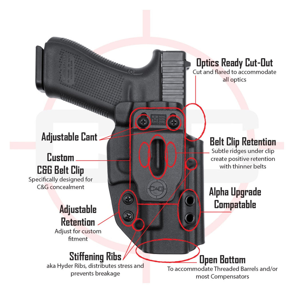S&W Bodyguard 2.0 | IWB COVERT/ALPHA Kydex Holster | QUICKSHIP | C&G Holsters