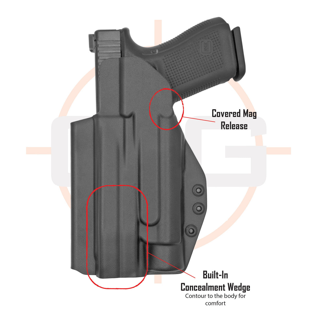 GLOCK 20/21 TLR-8/A/G | IWB TACTICAL/ALPHA Kydex Holster | QUICKSHIP | C&G Holsters