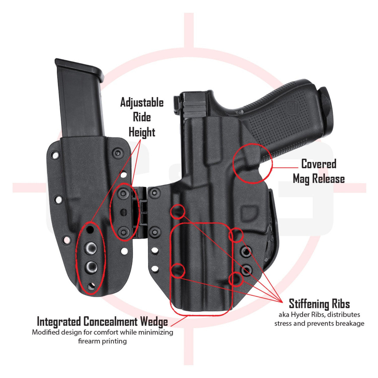 Shadow Systems CR920/X | MOD1 Appendix Sidecar Kydex Holster System | QUICKSHIP | C&G Holsters