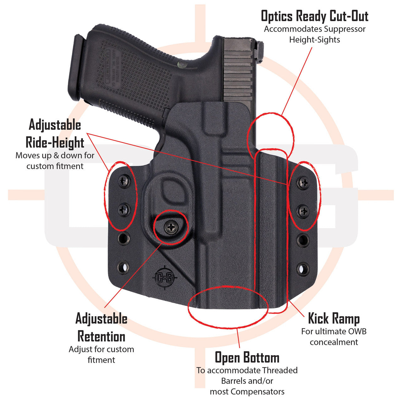 Shadow Systems CR920/X | OWB COVERT Kydex Holster | QUICKSHIP | C&G Holsters