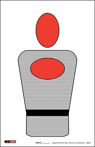 125 EZ2C Targets Instructors Favorites 5 Styles Paper Targets Bundle 11"x17" USA Made