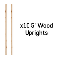 Wood 5 Foot Uprights x10